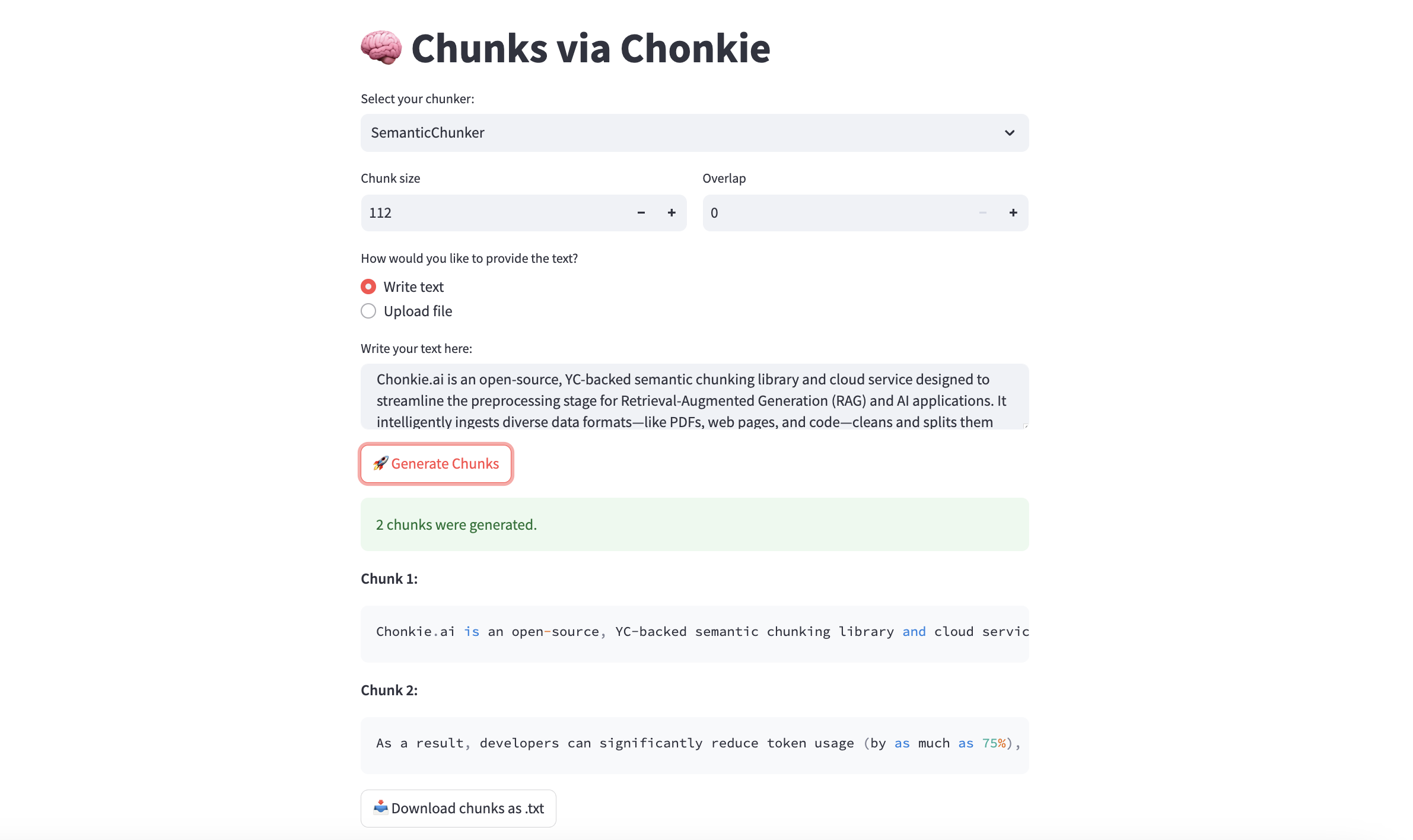 Chonkie’s Text Chunking Unleashed with Streamlit on Hal9